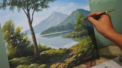 Goede Landschap schilderen met acrylverf? | Stapsgewijze uitleg! NZ-59